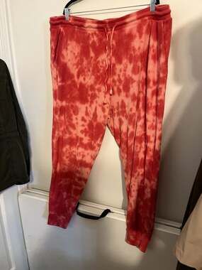 Anthropologie Saturday Sunday Janelle Waffle Knit Tie-Dye Joggers Size 2X